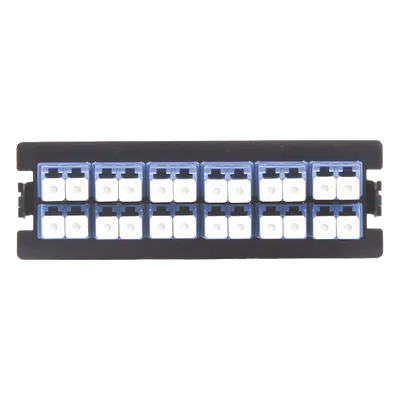 Placa Acopladora para Distribuidor de Fibra Óptica LP-ODF-8024, Incluye 12 Acopladores LC Duplex para Fibra Monomodo LINKEDPRO BY EPCOM LP-FO-LC-D12-SM