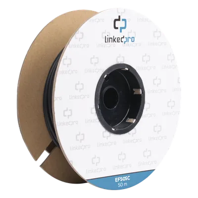 Carrete de Fibra Óptica Monomodo con Conectores SC-SC Duplex, Reforzada con Kevlar, de 50 Metros (164.04 Pies), Para LINKEDPRO BY EPCOM EF-50-SC