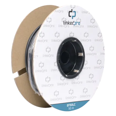 Carrete de Fibra Óptica Monomodo con Conectores LC-LC Duplex, Reforzada con Kevlar, de 50 Metros (164.04 Pies), Para LINKEDPRO BY EPCOM EF-50-LC