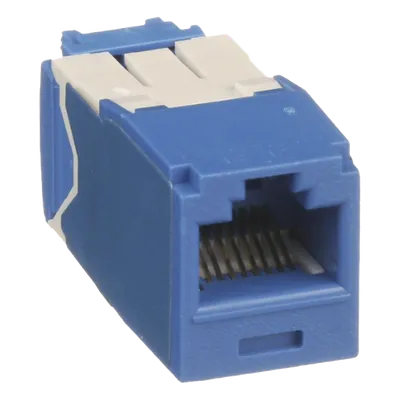 Conector Jack RJ45 Estilo TG, Mini-Com, Categoría 6A, de 8 Posiciones y 8 Cables, Color Azul PANDUIT CJ6X88TGBU