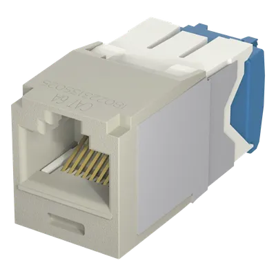 Conector Jack RJ45 Estilo TG, Mini-Com, Categoría 6A, de 8 Posiciones y 8 Cables, Color Gris PANDUIT CJ6X88TGIG