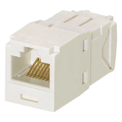 Conector Jack RJ45 Estilo TG, Mini-Com, Categoría 6A, de 8 Posiciones y 8 Cables, Color Blanco Mate PANDUIT CJ6X88TGIW