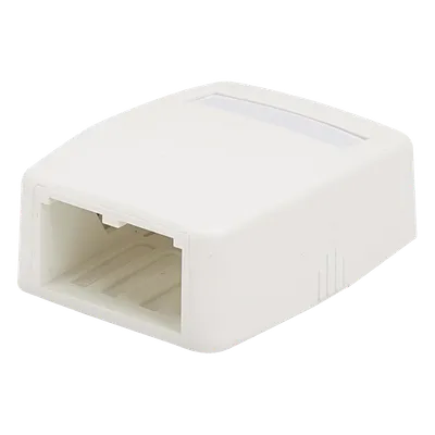 Caja de Montaje en Superficie, Para 2 Módulos Mini-Com, Color Blanco PANDUIT CBXQ2WH-A