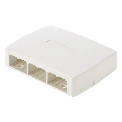 Caja de Montaje en Superficie, Para 6 Módulos Mini-Com, Color Blanco Mate PANDUIT CBXQ6IW-A