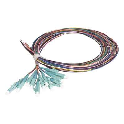 Kit de 12 Pigtails LC Multimodo OM3 50/125, Conectores Aqua, 2 Metros (6.56 Pies) LINKEDPRO BY EPCOM LP-FO-MM-PIG-12-LC