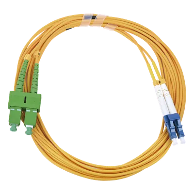 Jumper de Fibra Óptica Monomodo 9/125 LC/UPC-SC/APC, PVC, 2.0 mm, Dúplex, Amarillo, 3 Metros (9.84 Pies) LINKEDPRO BY EPCOM LP-FO-D-LCU-SCA-03