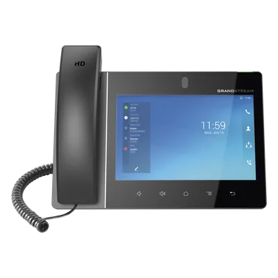 Teléfono IP Android 11, 16 líneas SIP con 16 cuentas, pantalla táctil 8", puertos Gigabit, Wi-Fi, Bluetooth, PoE, codec GRANDSTREAM GXV3480