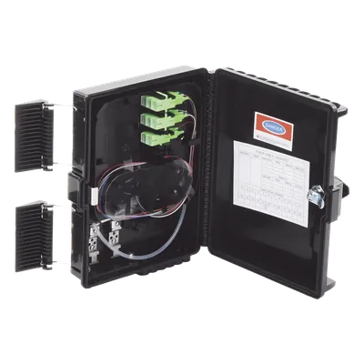 Cierre de Empalme para 24 Fusiones de Fibra Óptica, Interior/Exterior, con 8 Acopladores SC/APC y Splitter 1x8 SC/APC LINKEDPRO BY EPCOM LP-FAT08